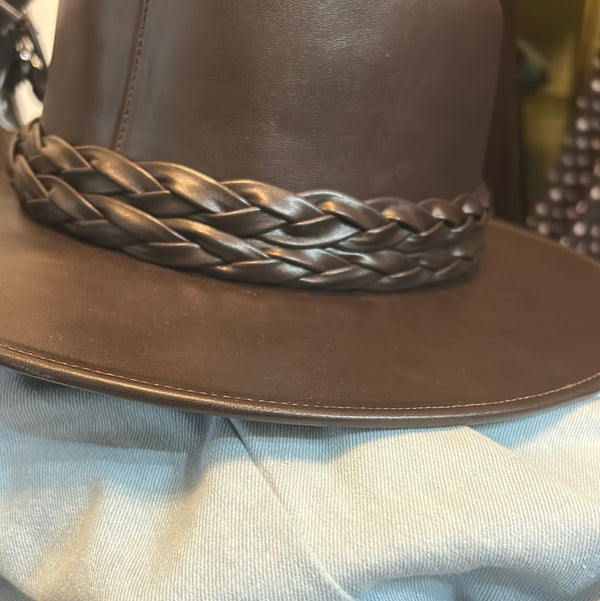 Hat| brown fedora