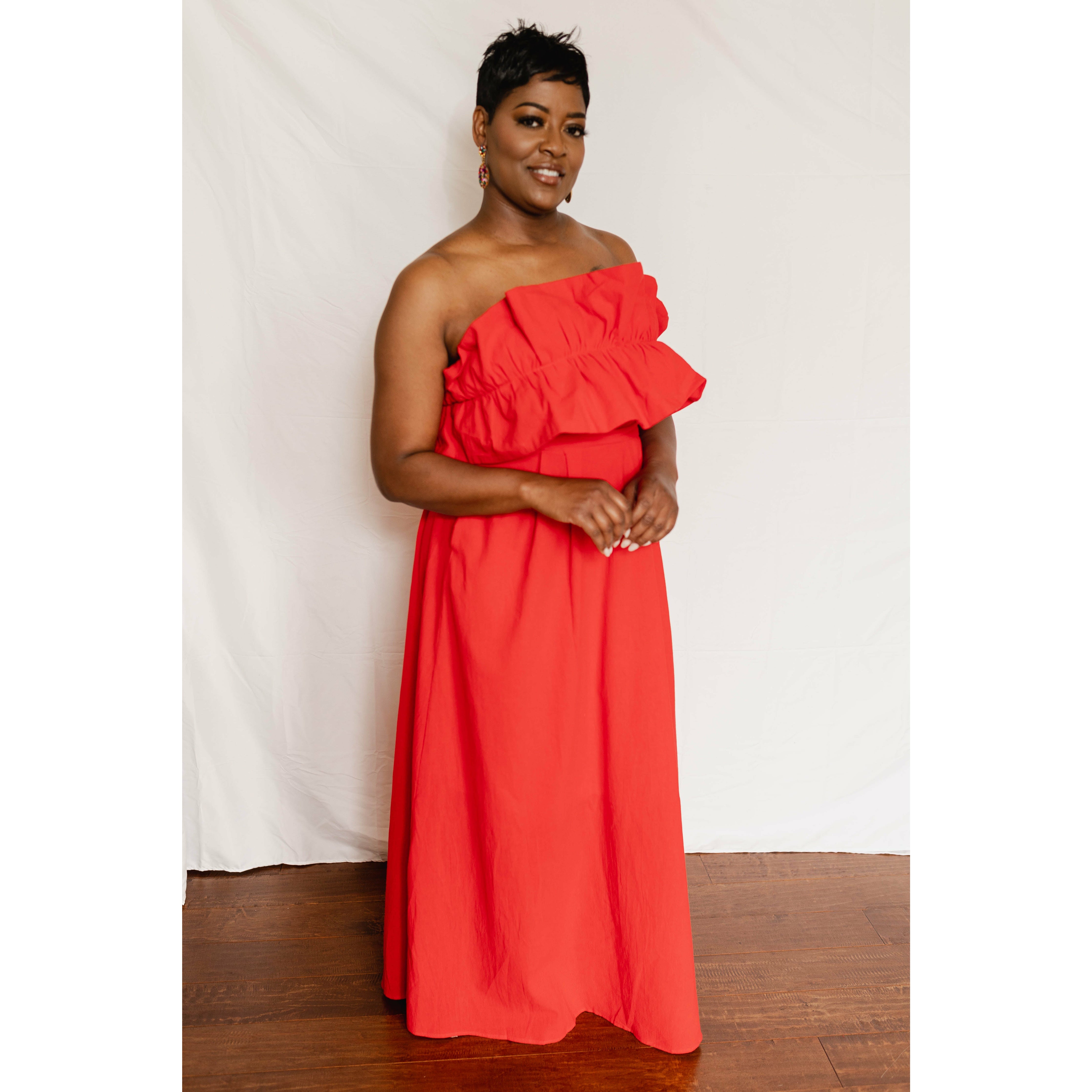 Dress| Red Vacation Ruffle Dress – M&D Ladies Boutique